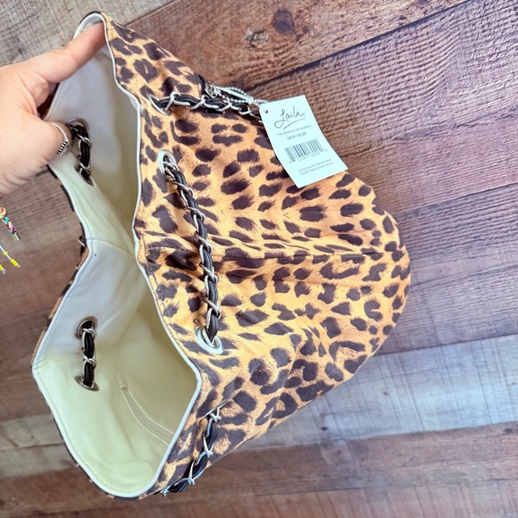 NWT Laila Geir Ness Chic Leopard Print Shoulder Bag - Picture 7 of 9